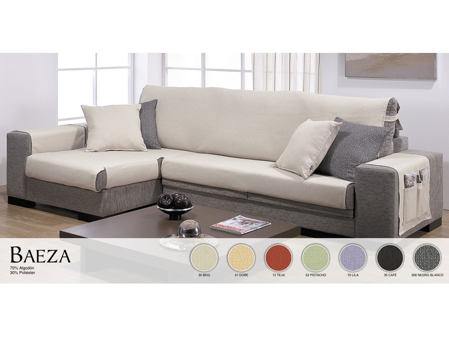 FUNDA CUBRE SOFÁ CHAISE LONGUE Modelo ZOCO, Color GRIS (C/26